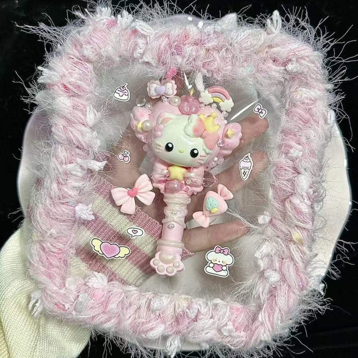 【 Kitty Magic Wand】Inedible Handmade Silicone Squishy Toy