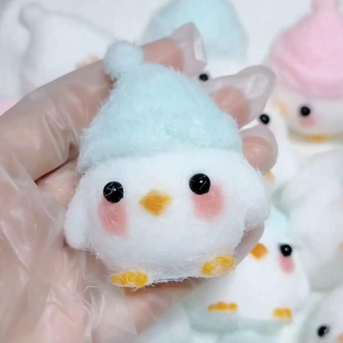 【Chicken With Wearing Hat 】Inedible Handmade Silicone Squishy Toy