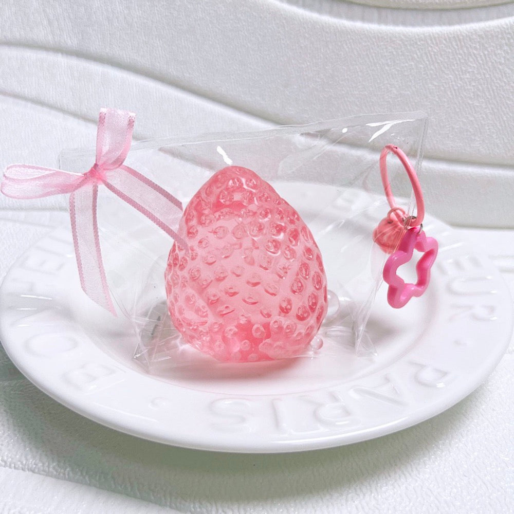 【Strawberry】Inedible Handmade Silicone Squishy Toy