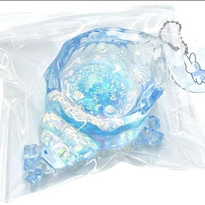 A【Blue Series】Quicksand Mahjong Transparent Squishy Toys（Seven Day Pre-sale）