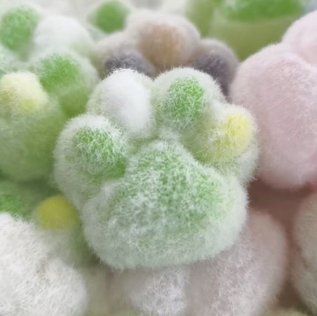 【100g Mixed Color Cat Paw】Inedible Handmade Silicone  Squishy Toy