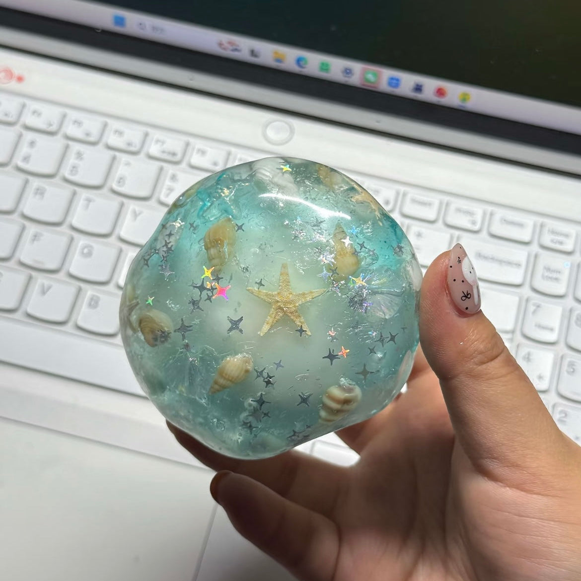 1A【Starfish】Handmade Crackle Ball/Irrecoverable/Starfish will crush