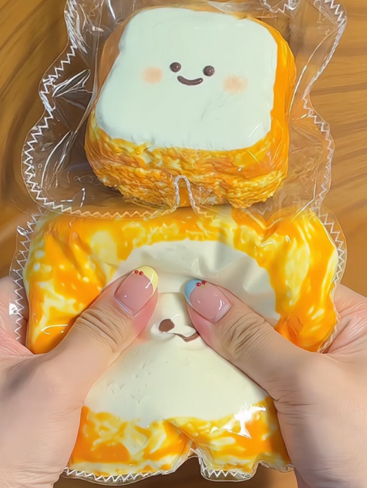 【Toast】Explosive Slurry Water Sensation Inedible Handmade Silicone Squishy Toy