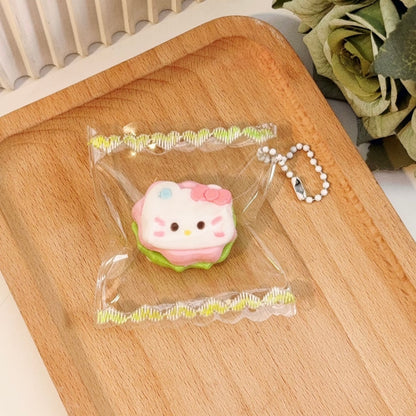 A【Small Kitty Hamburger】Inedible Handmade Silicone Squishy Toy