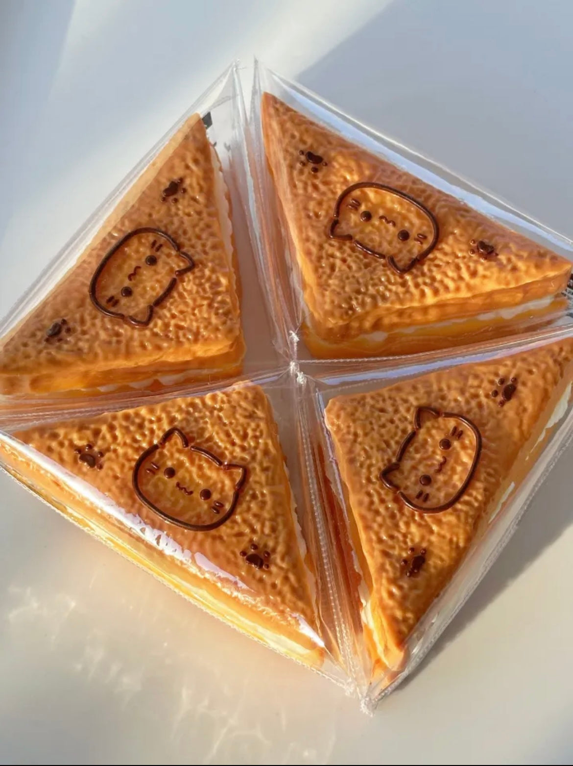 1A【Cat Sandwich】Inedible Handmade Silicone Squishy Toy