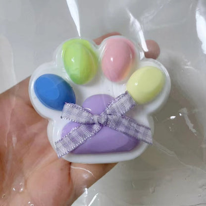 【Rainbow Cat Paw】Inedible Handmade Silicone Squishy Toy